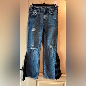 GAP Blue Distressed Flare Jeans Size 14 girls